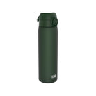 Bidon na wodę 500 ml Ion8 Dark Green– lekki, nietoksyczny, z ustnikiem i klapką, idealny do plecaka i samochodu, kolor: ciemnozielony