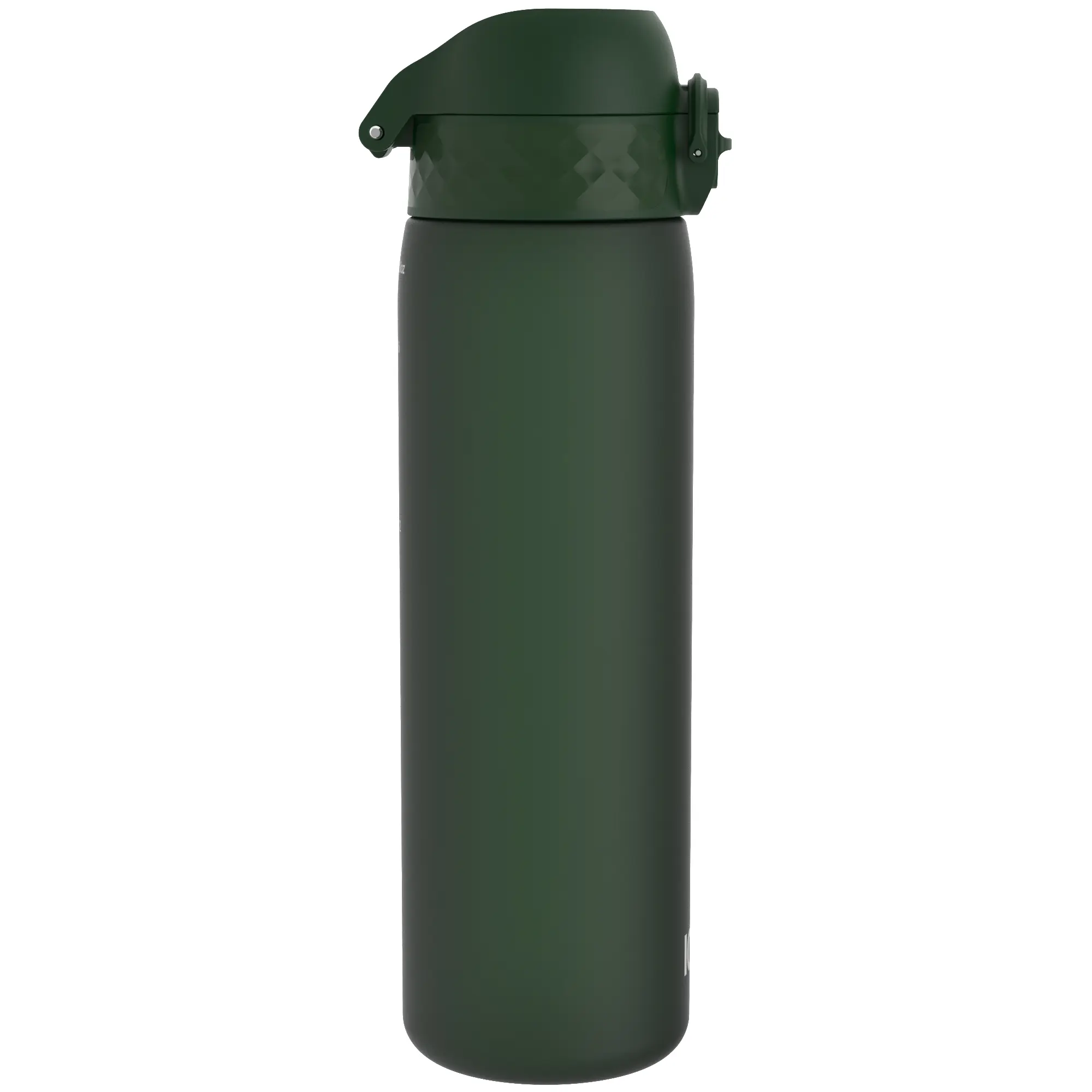Bidon na wodę 500 ml Ion8 Dark Green– lekki, nietoksyczny, z ustnikiem i klapką, idealny do plecaka i samochodu, kolor: ciemnozielony