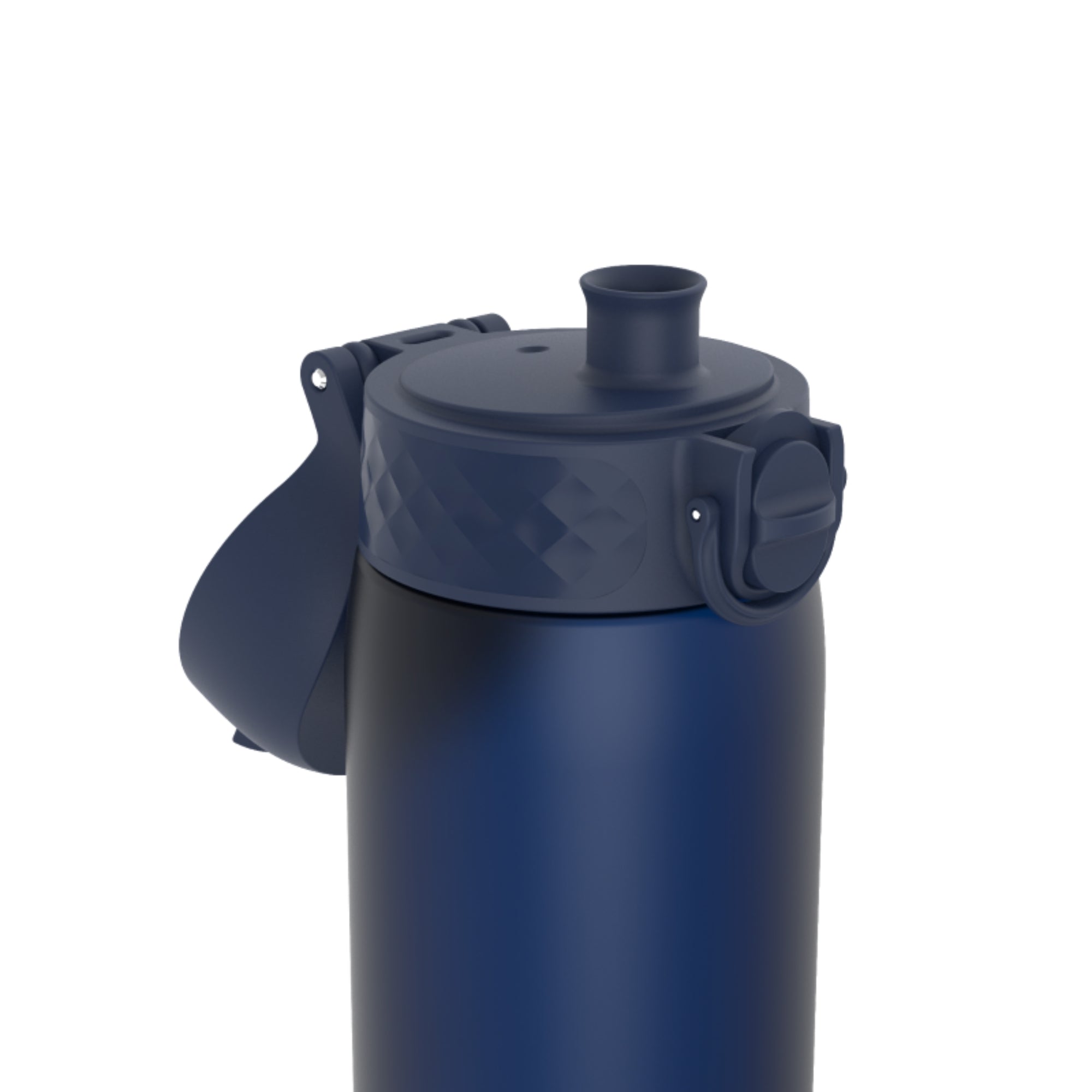 Bidon na wodę 500 ml Ion8 Navy– lekki, nietoksyczny,  z ustnikiem i klapką, idealny do plecaka i samochodu, kolor: granatowy
