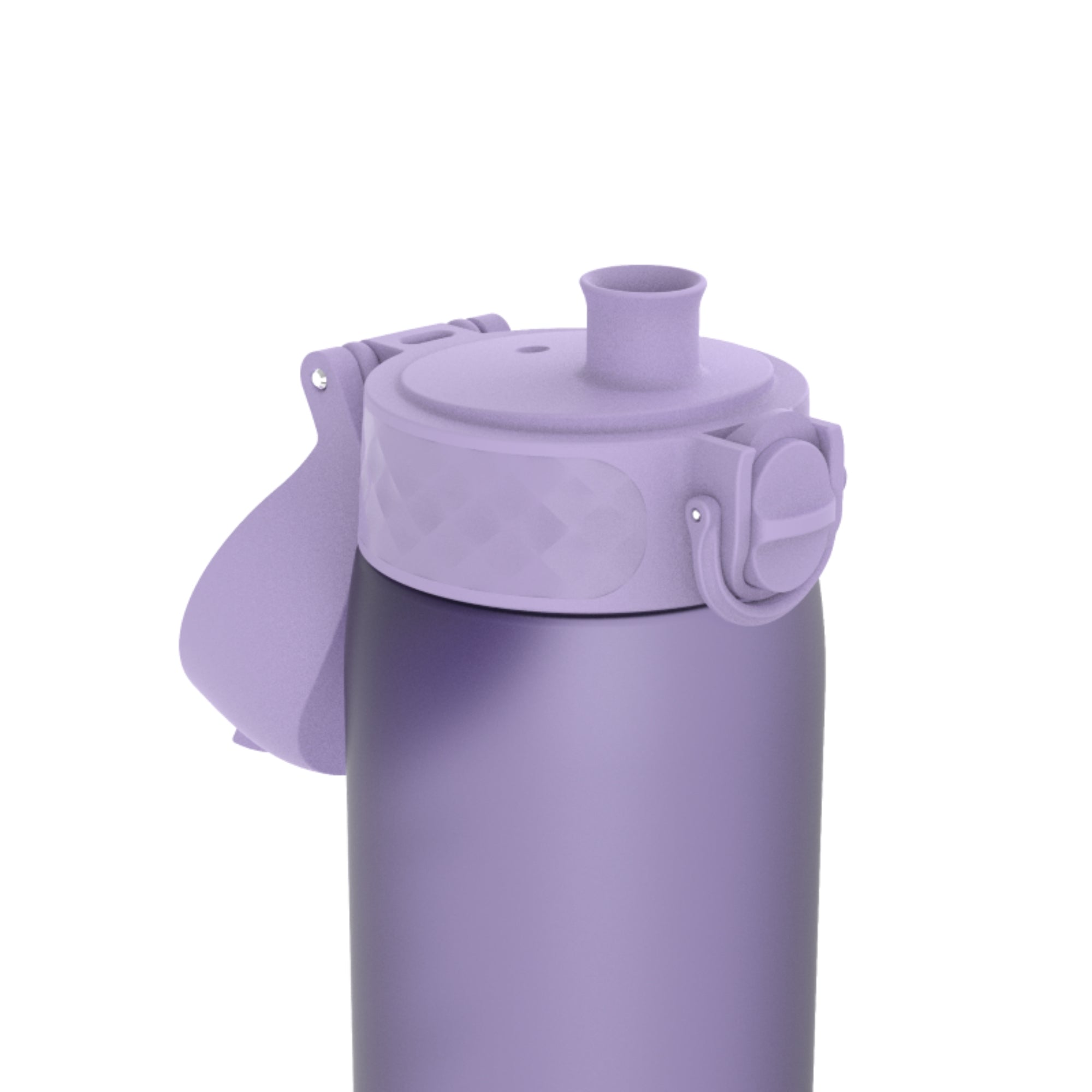 Bidon na wodę 500 ml Ion8 Playful Periwinkle – lekki, nietoksyczny,  z ustnikiem i klapką, idealny do plecaka i samochodu, kolor: fioletowy