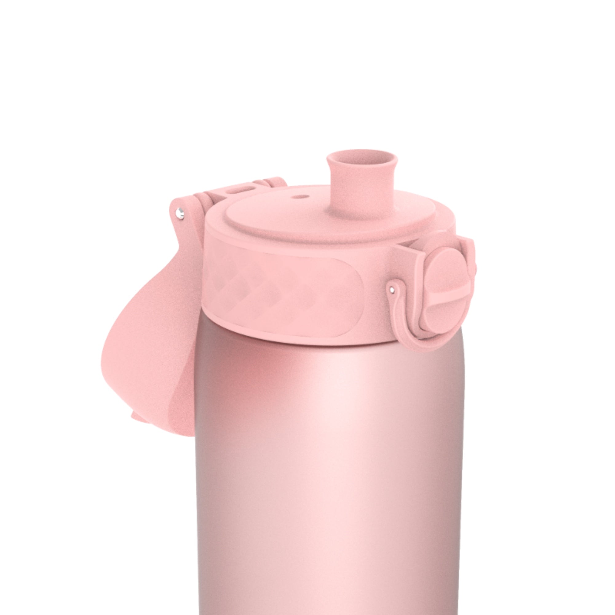 Bidon na wodę 500 ml Ion8 Rose Quartz – lekki, nietoksyczny,  z ustnikiem i klapką, idealny do plecaka i samochodu, kolor: różowy