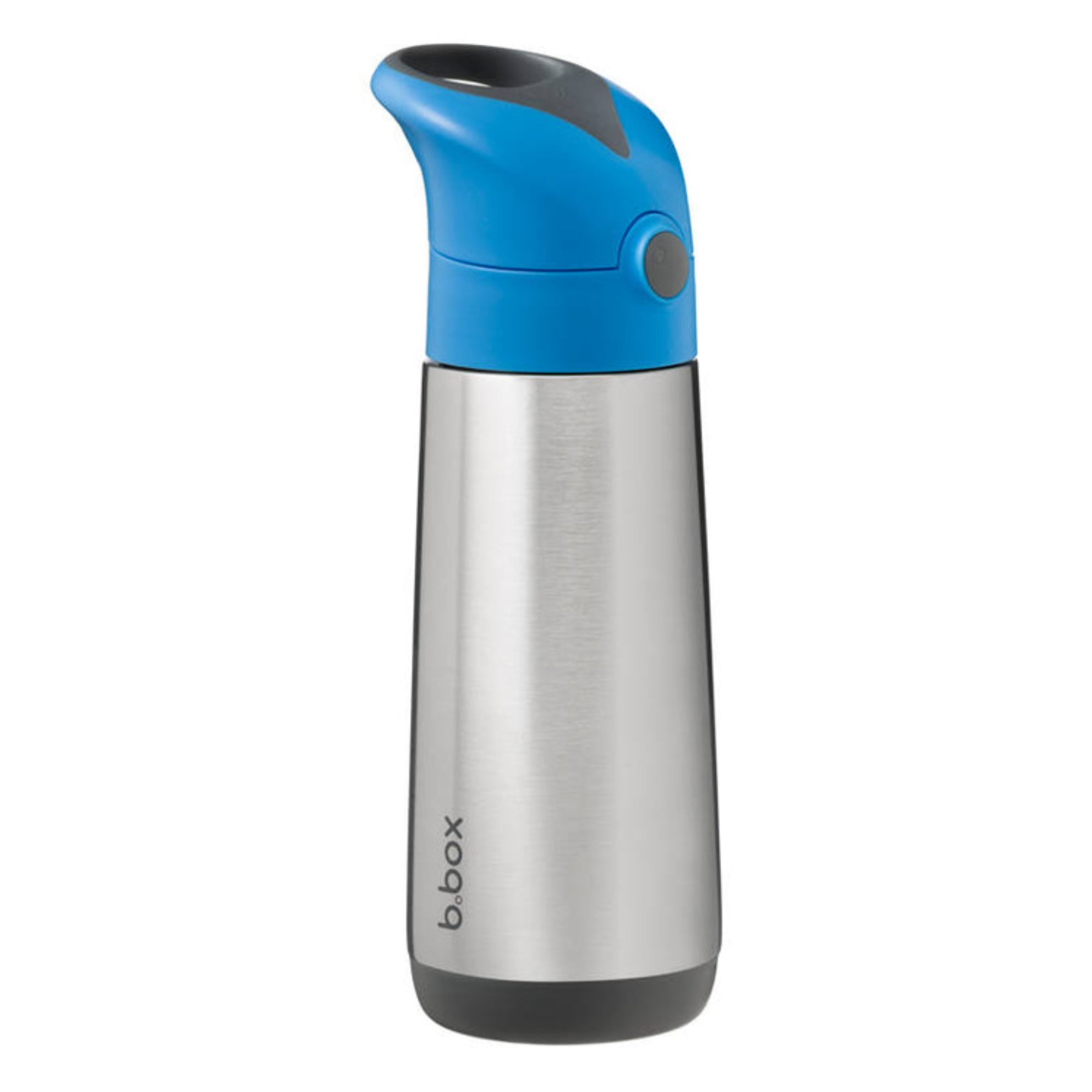 B.box Blue Slate – bidon termiczny dla dzieci 500 ml, potrójna izolacja, silikonowa słomka, szczelny i bezpieczny, do zimnych i ciepłych napojów.