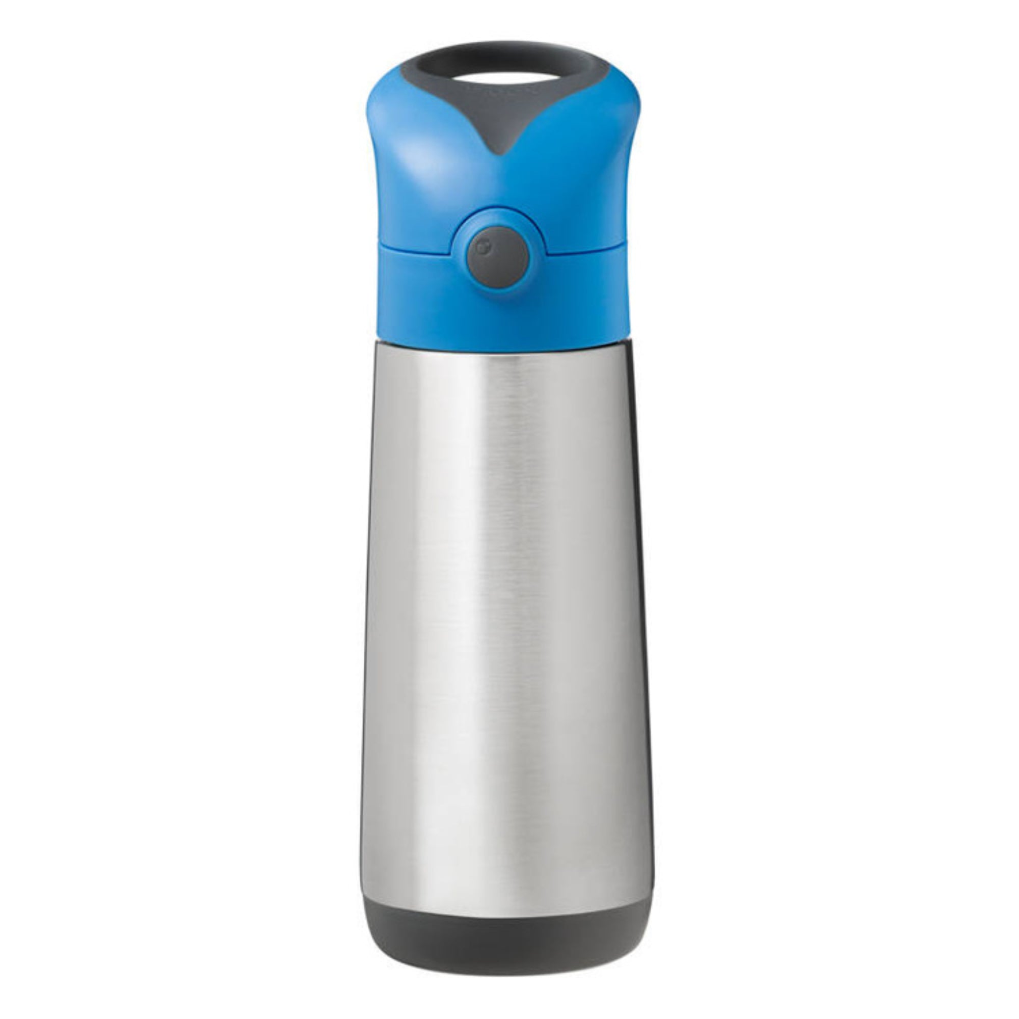 B.box Blue Slate – bidon termiczny dla dzieci 500 ml, potrójna izolacja, silikonowa słomka, szczelny i bezpieczny, do zimnych i ciepłych napojów.