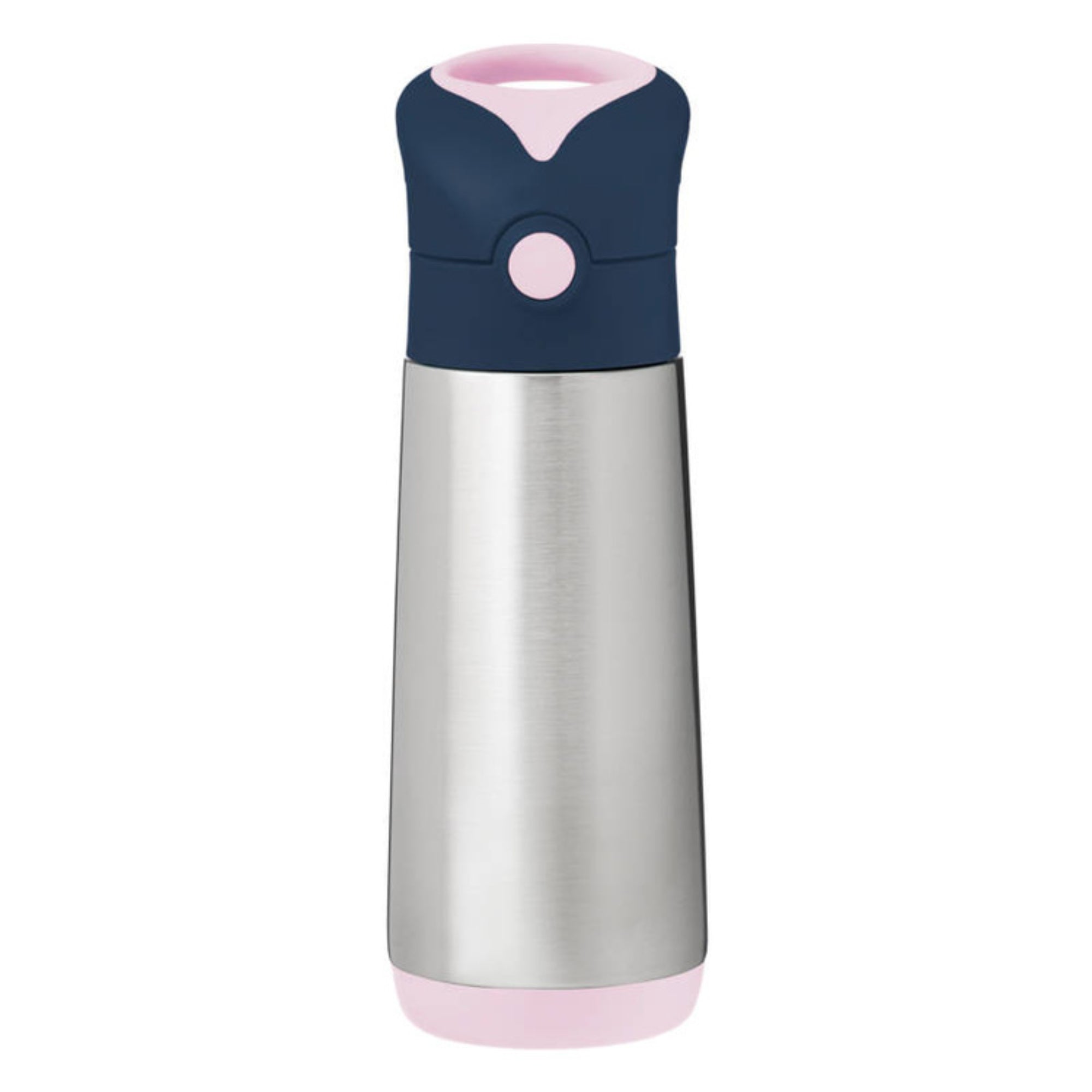 B.box Indigo Rose – bidon termiczny dla dzieci 500 ml, potrójna izolacja, silikonowa słomka, szczelny i bezpieczny, do zimnych i ciepłych napojów.