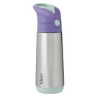 B.box Lilac Pop – bidon termiczny dla dzieci 500 ml, potrójna izolacja, silikonowa słomka, szczelny i bezpieczny, do zimnych i ciepłych napojów.