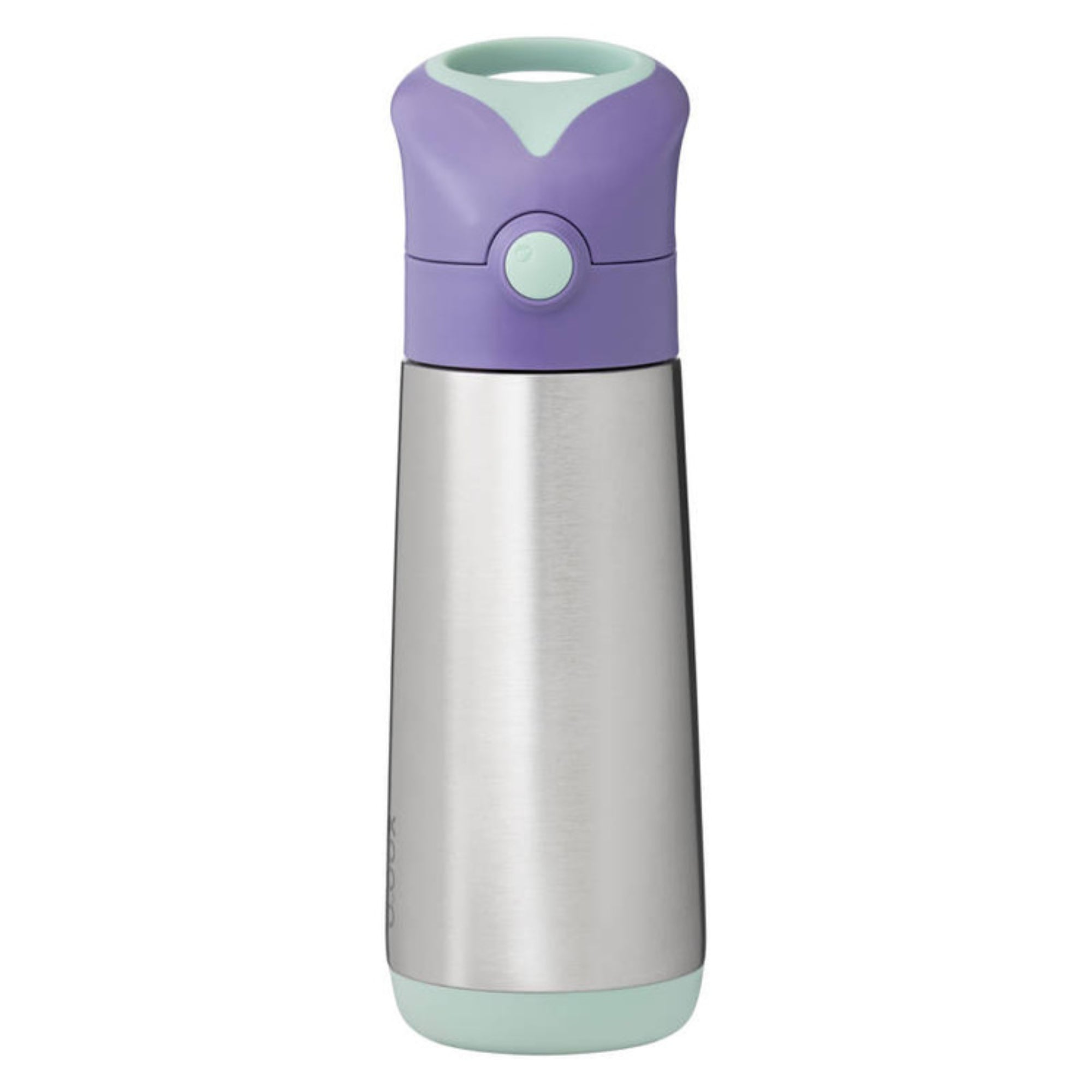 B.box Lilac Pop – bidon termiczny dla dzieci 500 ml, potrójna izolacja, silikonowa słomka, szczelny i bezpieczny, do zimnych i ciepłych napojów.