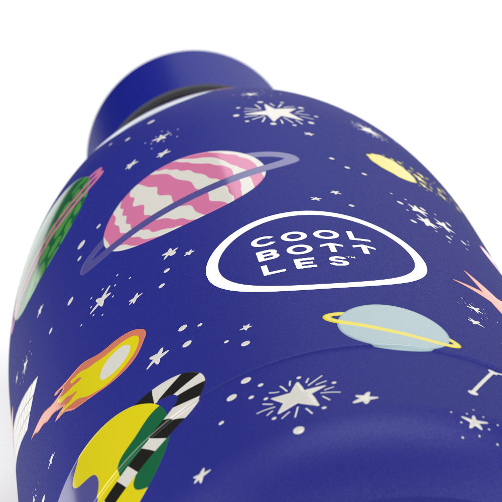 Cool Bottles Kids Stellar Journey – termiczna butelka dla dzieci, z ustnikiem, bez BPA, wzór: kosmos