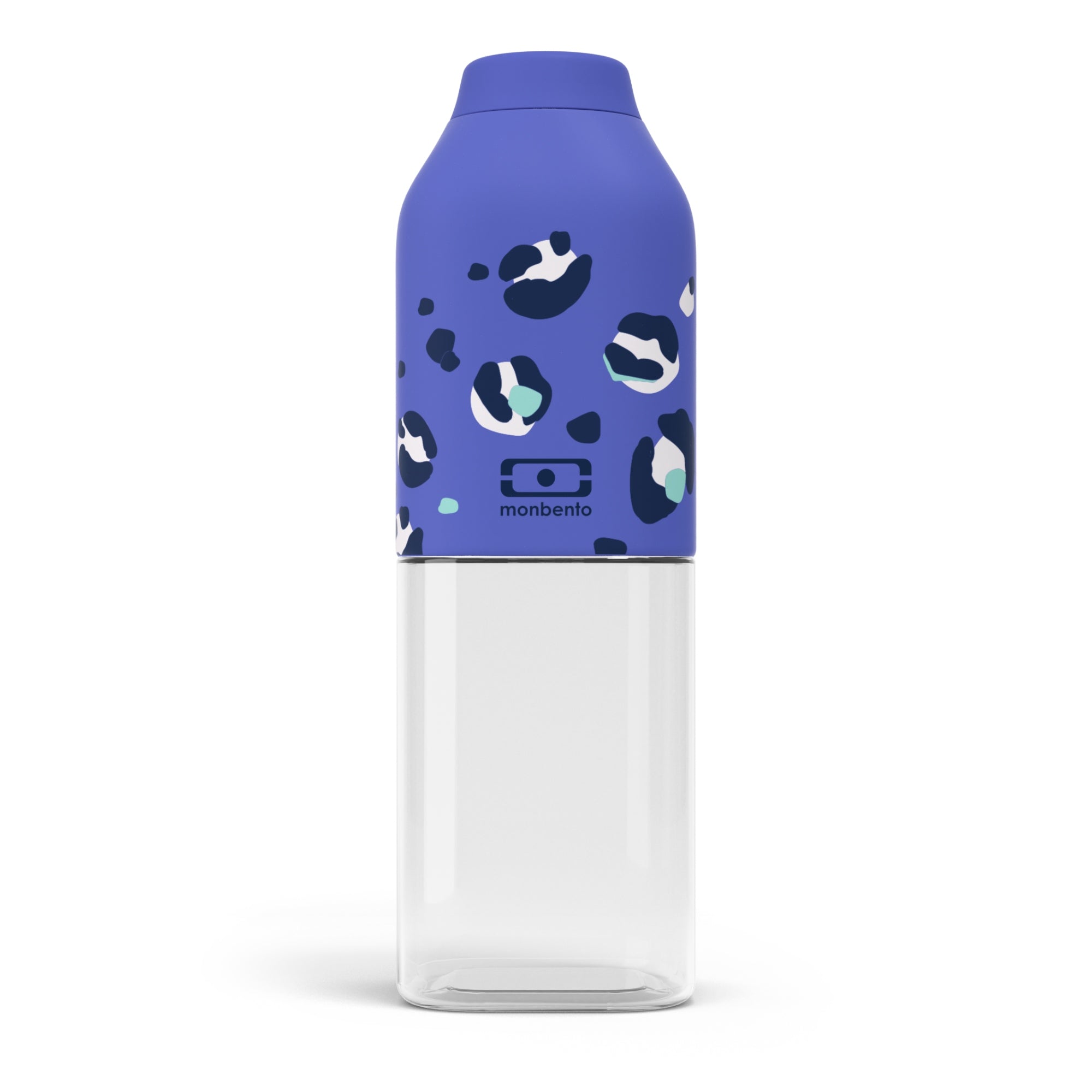 Monbento Positive M – ultralekka butelka 500 ml z tritanu. Trwała, kompaktowa, bez BPA, idealna do torby czy plecaka, wzór: blue leopard