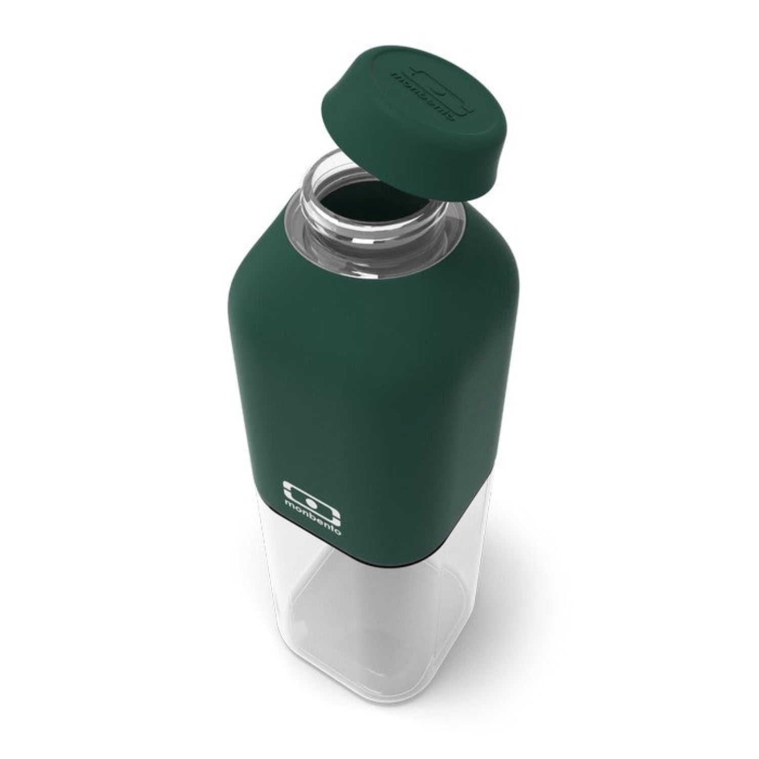 Monbento Positive M – ultralekka butelka 500 ml z tritanu. Trwała, kompaktowa, bez BPA, idealna do torby czy plecaka, wzór: dark green