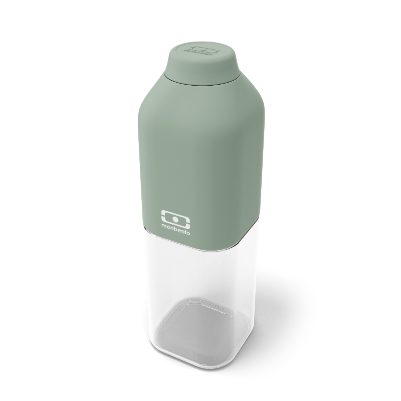 Monbento Positive M – ultralekka butelka 500 ml z tritanu. Trwała, kompaktowa, bez BPA, idealna do torby czy plecaka, wzór: natural green