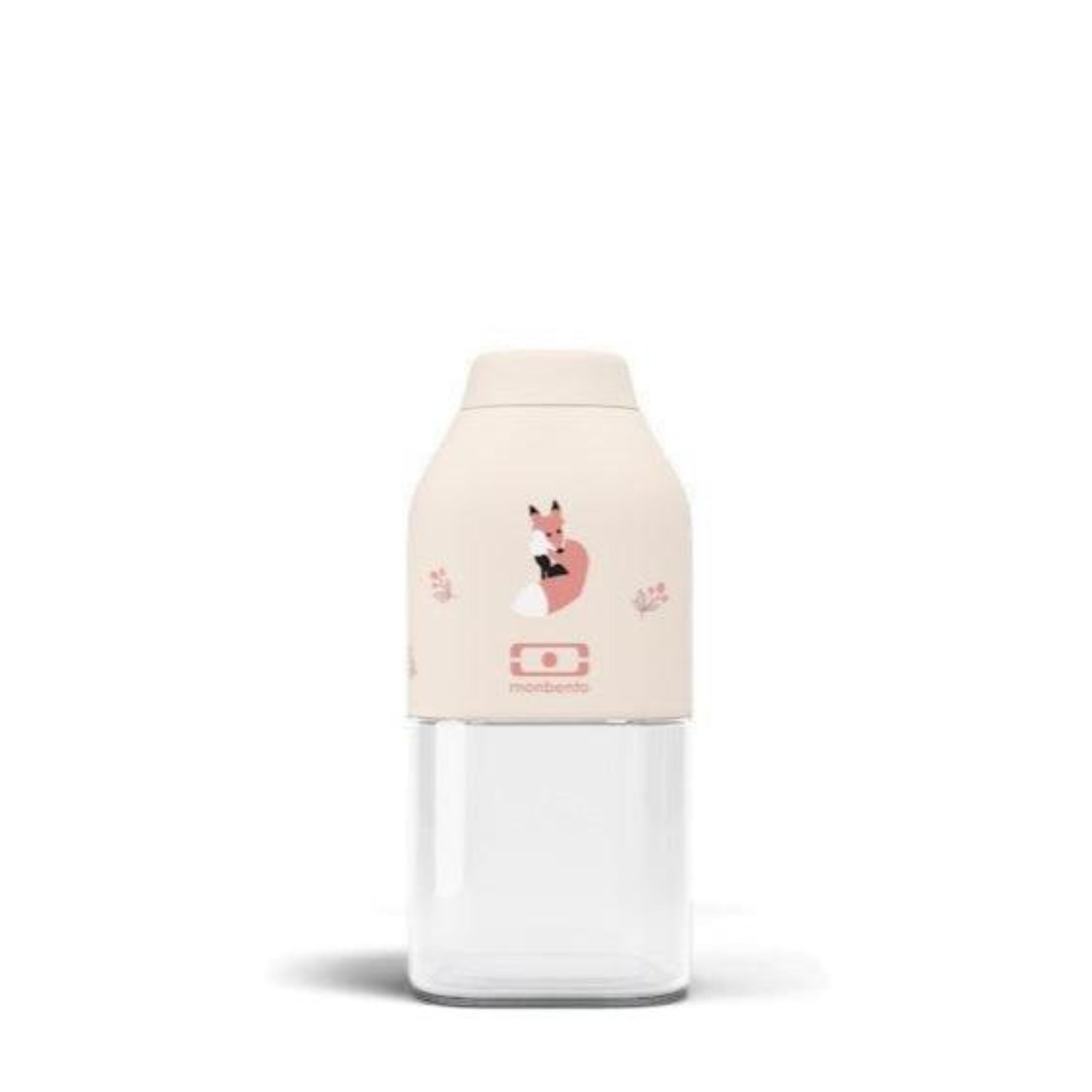 Monbento Positive S Fox – ultralekka butelka 350 ml z tritanu. Trwała, kompaktowa, bez BPA, idealna do torby czy plecaka, wzór: lis