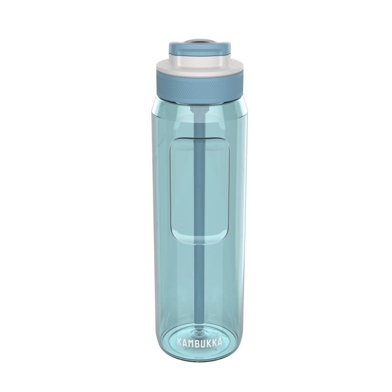 Kambukka Lagoon 1000 ml Arctic Blue – tritan, słomka do ostatniej kropli, schowany ustnik, lekka, szczelna, bez BPA, idealna na rower i siłownię, kolor: niebieski
