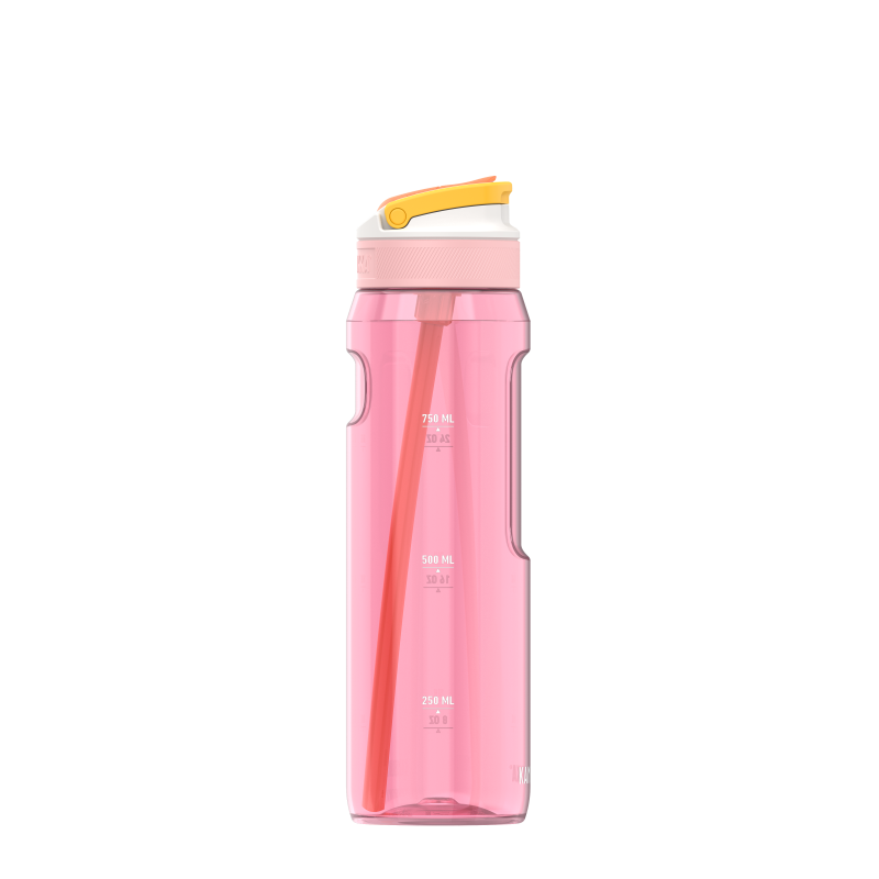 Kambukka Lagoon 1000 ml Sunny Melon – tritan, słomka do ostatniej kropli, schowany ustnik, lekka, szczelna, bez BPA, idealna na rower i siłownię, kolor: różowy