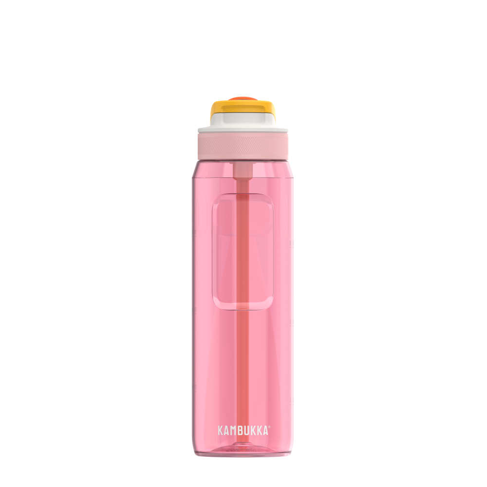 Kambukka Lagoon 1000 ml Sunny Melon – tritan, słomka do ostatniej kropli, schowany ustnik, lekka, szczelna, bez BPA, idealna na rower i siłownię, kolor: różowy