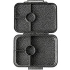 Lekkabox Glamour brokatowa śniadaniówka z przegródkami Black