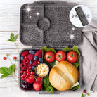 Lekkabox Glamour Black – pojemny brokatowy bento box na drugie śniadanie