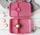 LekkaBox Glamour Pink – brokatowy pojemnik na śniadanie do szkoły