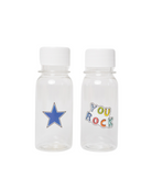 Mini buteleczki Yumbox – kompaktowe, szczelne, do napojów, idealne dla dzieci do szkoły, wzór: gwiazda/you rock