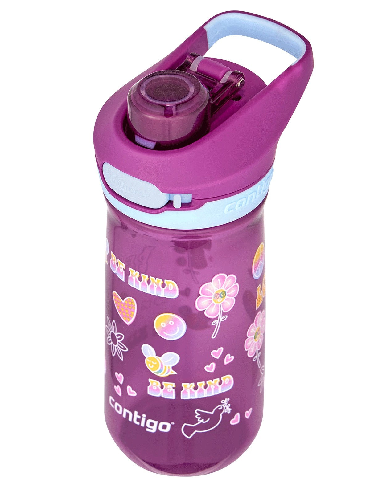 Contigo Jessie Grape Purple – bezpieczna butelka dla dziecka, szczelna i prosta w użyciu jedną ręką, kolor: fioletowy