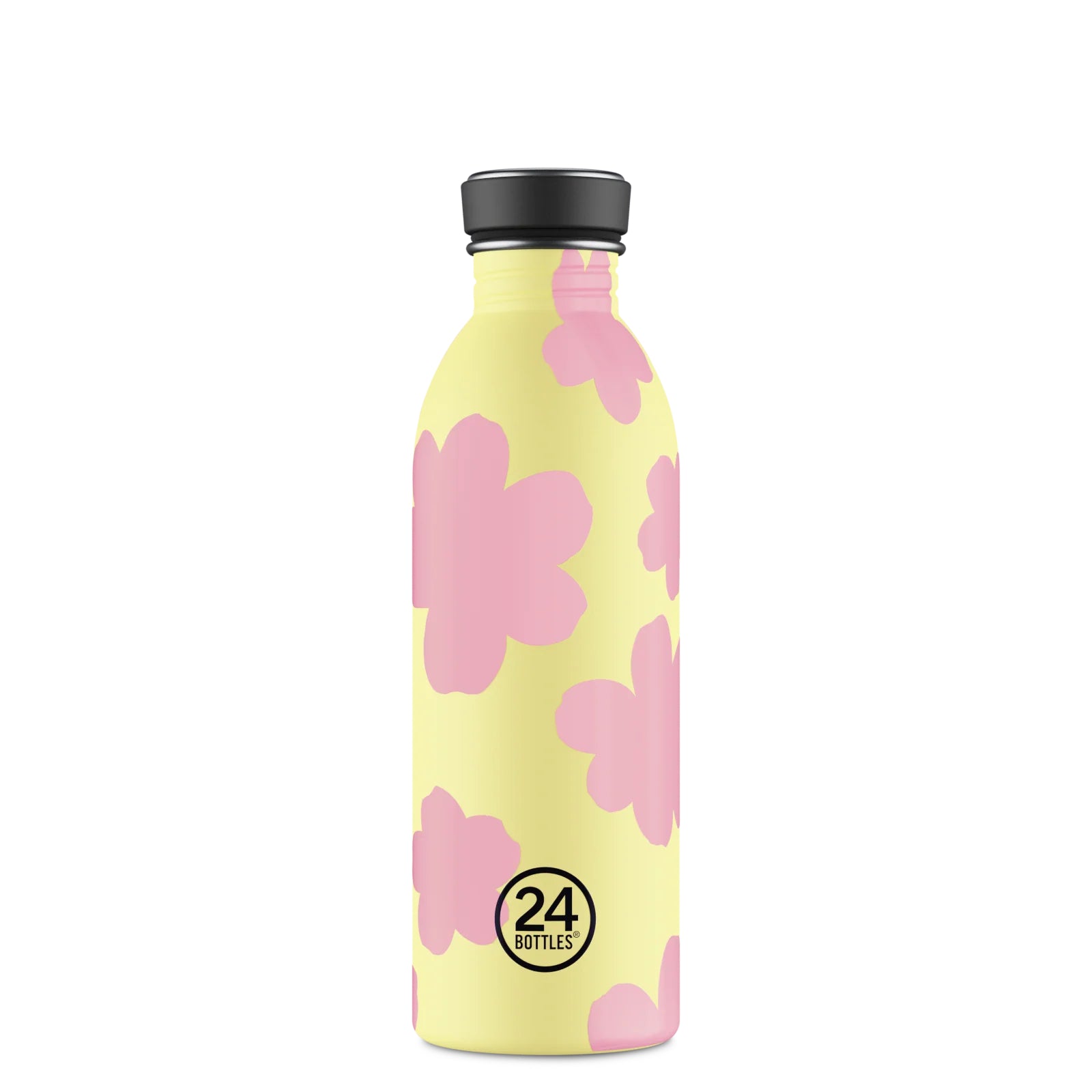 Urban Bottle Daydreaming Yellow 500 ml – lekka, szczelna butelka ze stali nierdzewnej, idealna na co dzień, kolor: żółty/różowy