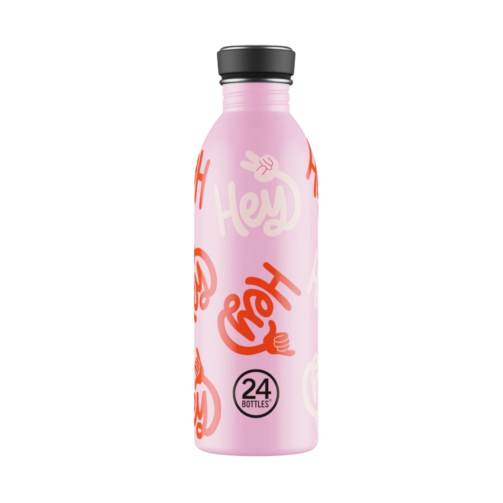 Urban Bottle Hey! Pink 500 ml – lekka, szczelna butelka ze stali nierdzewnej, idealna na co dzień, kolor: różowy