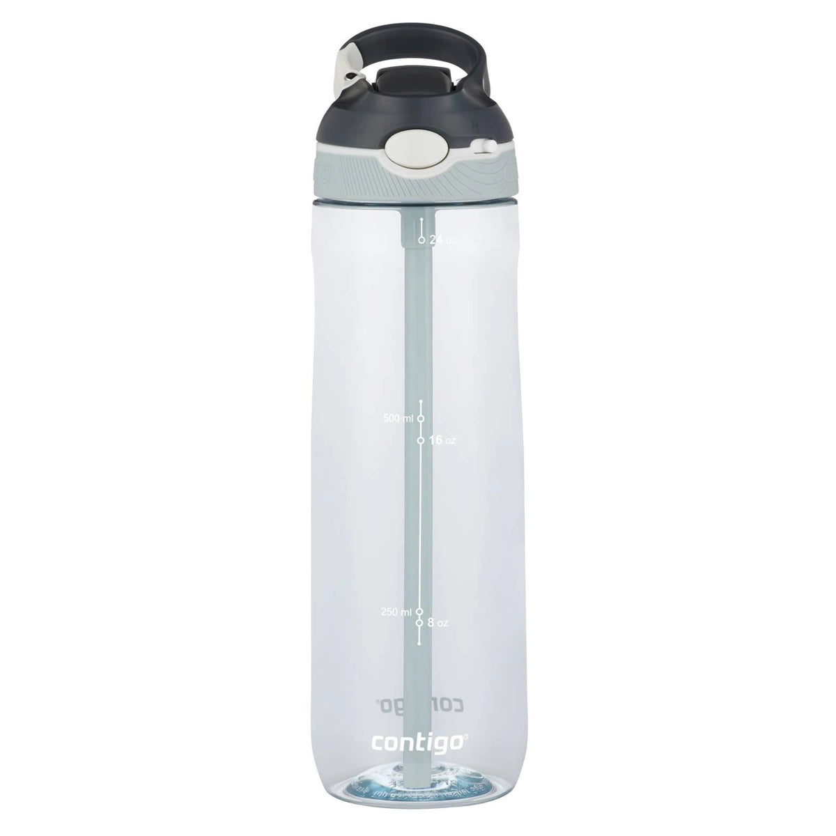 Contigo Ashland Sangria – butelka z recyklingu, ze słomką i ustnikiem AutoSpout®, szczelna i bezpieczna, kolor: szary