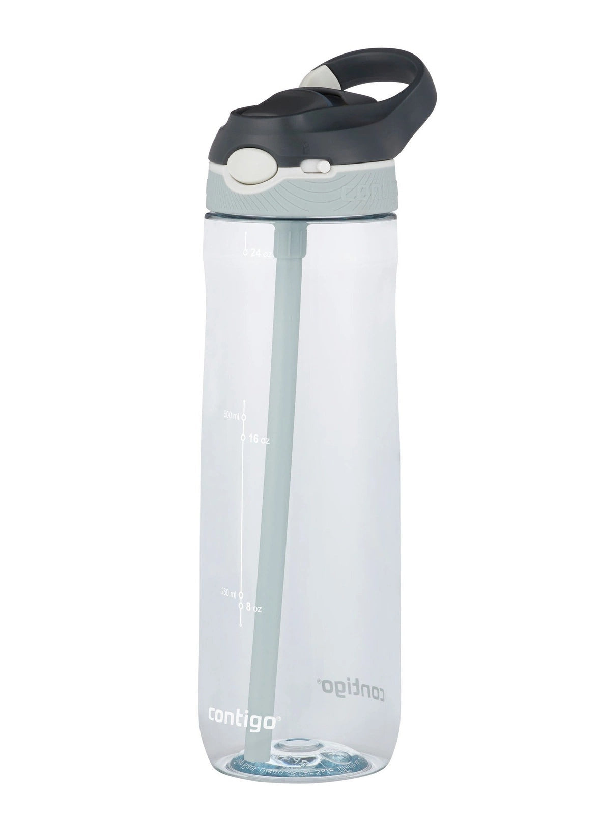 Contigo Ashland Sangria – butelka z recyklingu, ze słomką i ustnikiem AutoSpout®, szczelna i bezpieczna, kolor: szary
