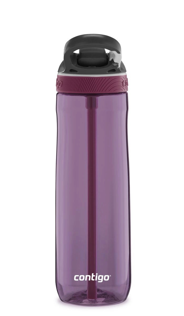 Contigo Ashland Passionfruit – butelka z recyklingu, ze słomką i ustnikiem AutoSpout®, szczelna i bezpieczna, kolor: fioletowy