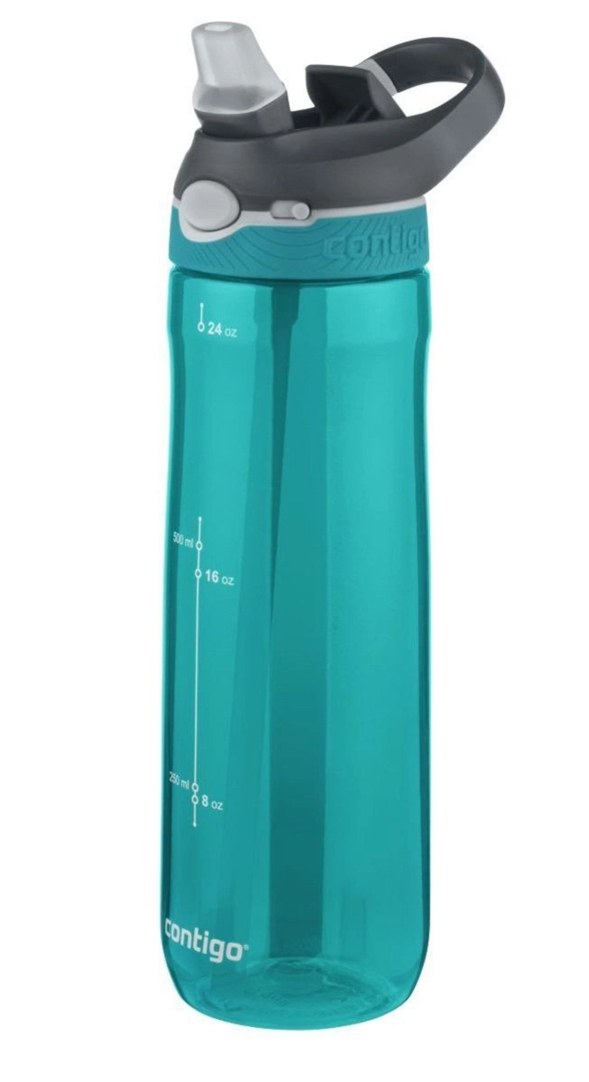 Contigo Ashland Scuba – butelka z recyklingu, ze słomką i ustnikiem AutoSpout®, szczelna i bezpieczna, kolor: turkusowy