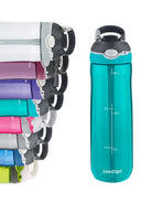 Contigo Ashland Scuba – butelka z recyklingu, ze słomką i ustnikiem AutoSpout®, szczelna i bezpieczna, kolor: turkusowy
