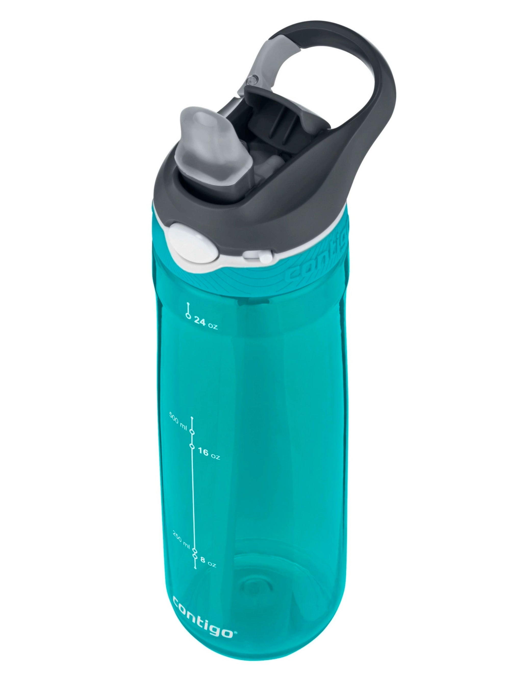 Contigo Ashland Scuba – butelka z recyklingu, ze słomką i ustnikiem AutoSpout®, szczelna i bezpieczna, kolor: turkusowy