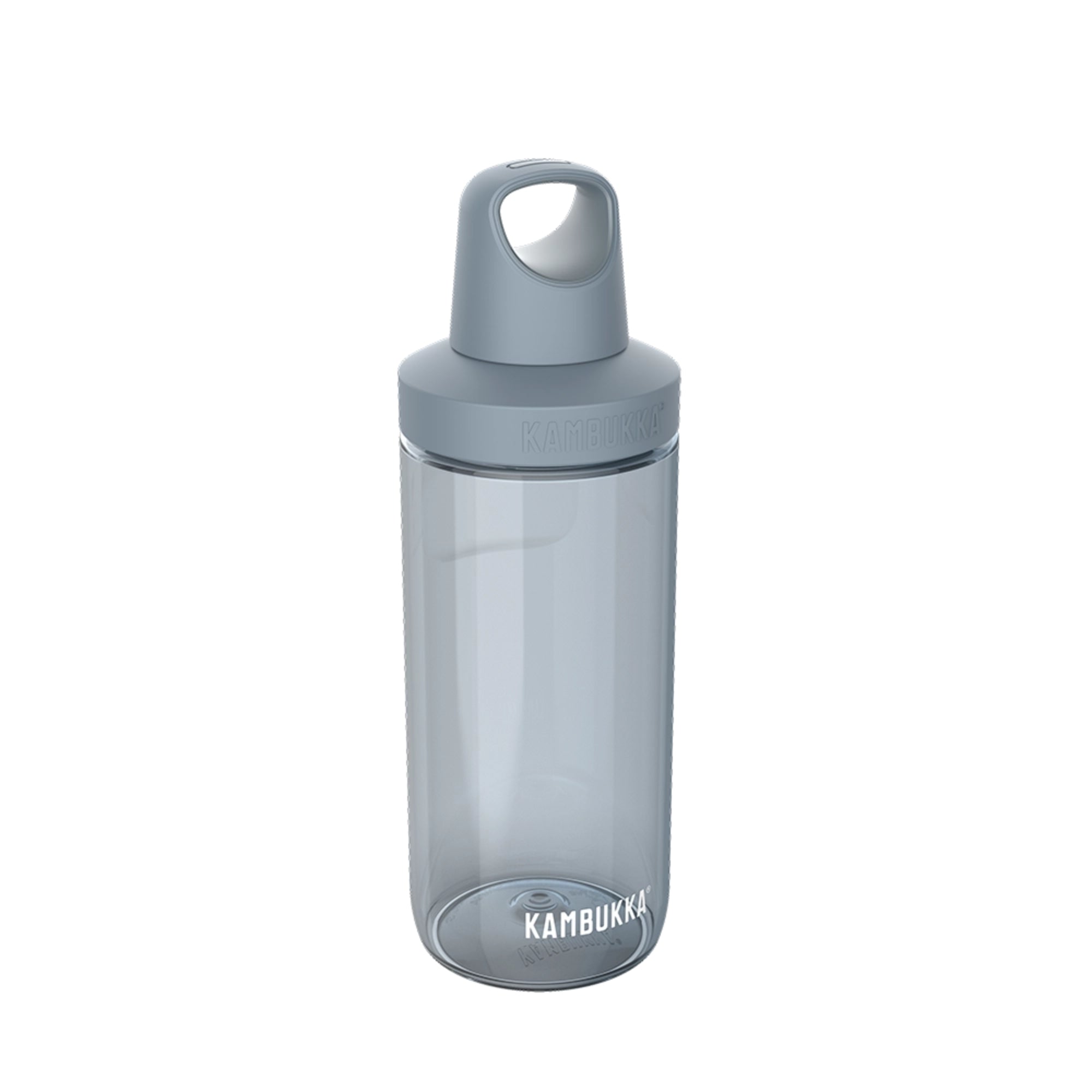 Kambukka Reno Grey 500 ml – lekka butelka tritanowa, 100% szczelna, szeroki wlew, uchwyt pętelka, bez BPA, odporna na zapachy i promienie UV, kolor: szary