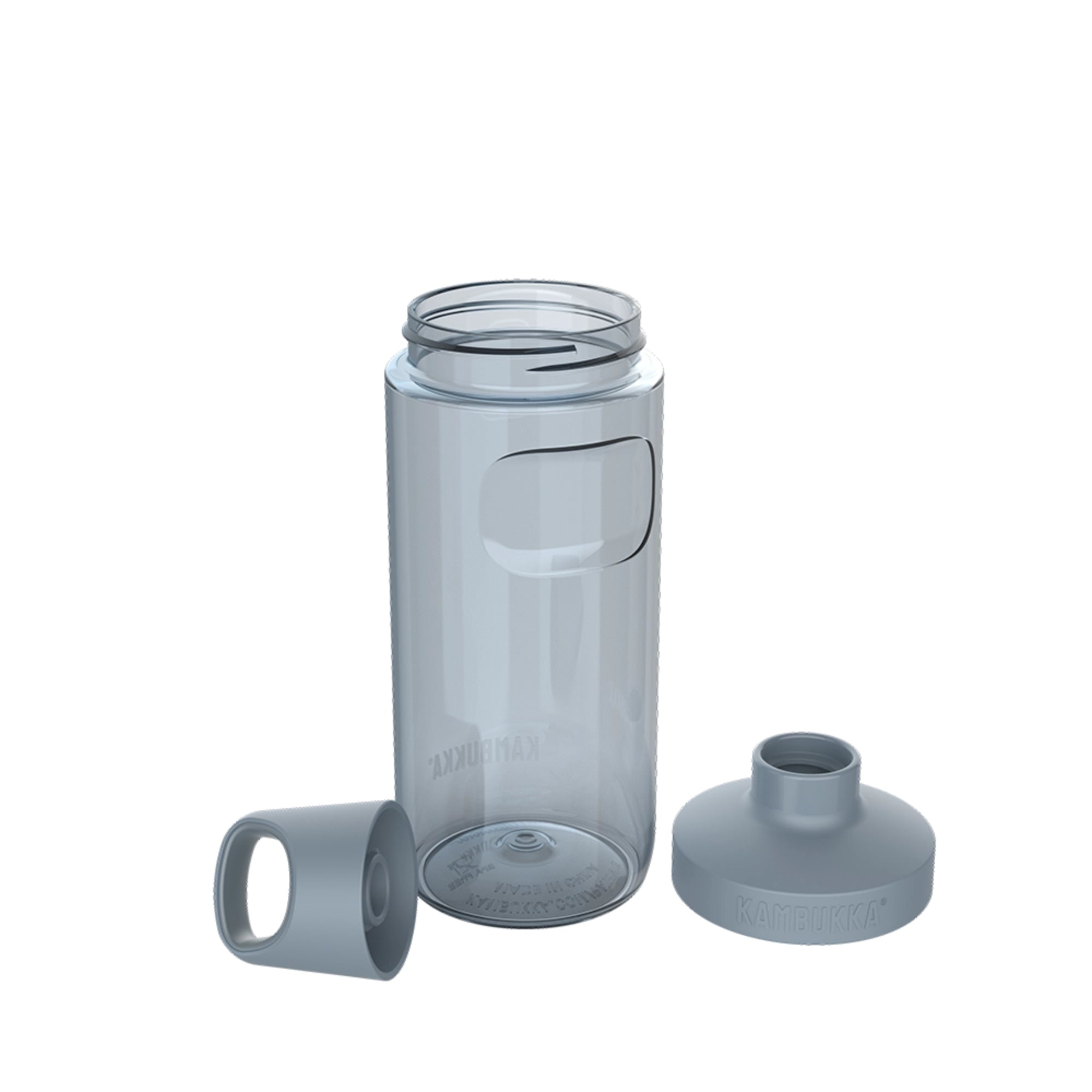 Kambukka Reno Grey 500 ml – lekka butelka tritanowa, 100% szczelna, szeroki wlew, uchwyt pętelka, bez BPA, odporna na zapachy i promienie UV, kolor: szary