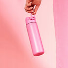 Butelka termiczna ION8 SLIM Rose Bloom - 500 ml, na ciepłe i zimne napoje, szczelna, ustnik pod nakrętką, stal nierdzewna, kolor: różowy