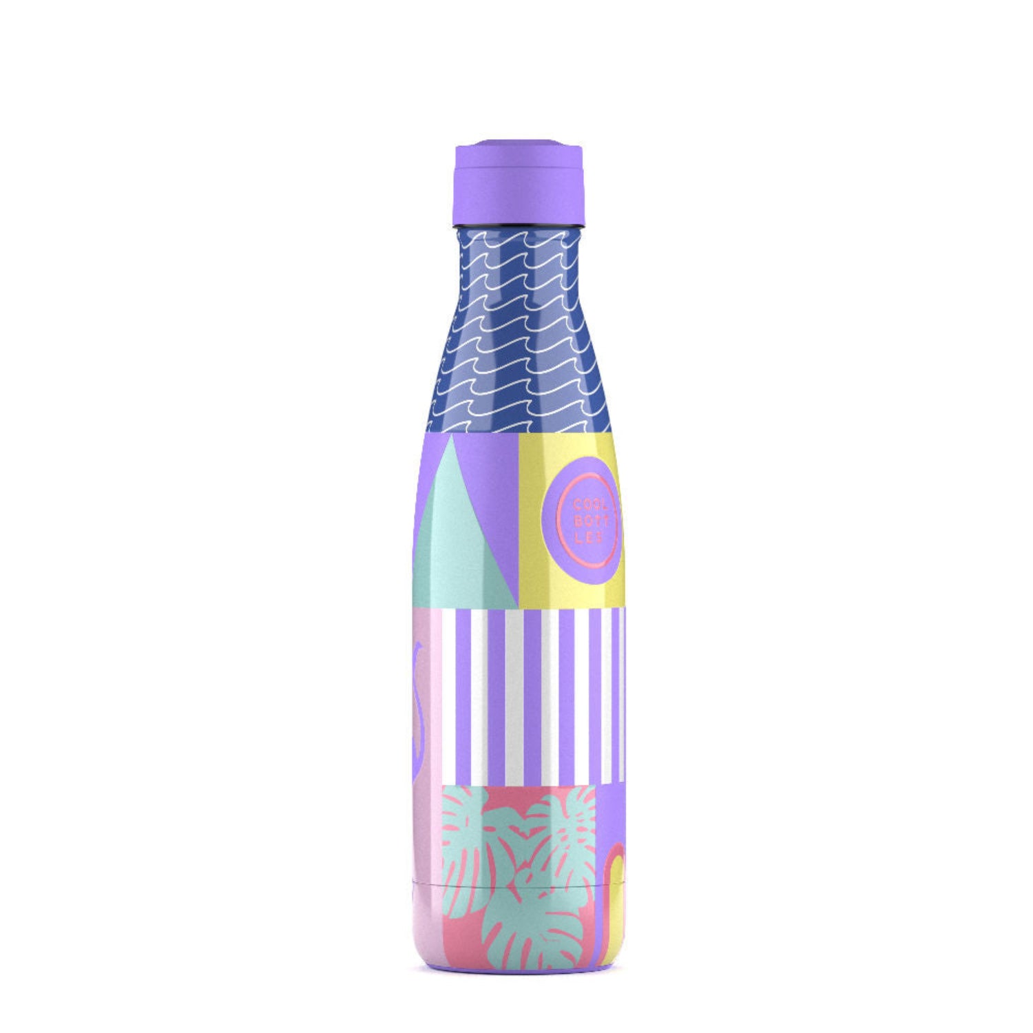 Butelka termiczna Cool Bottles Xclusive Rene– szczelna, ekologiczna, długo trzyma temperaturę, kolor: fioletowa