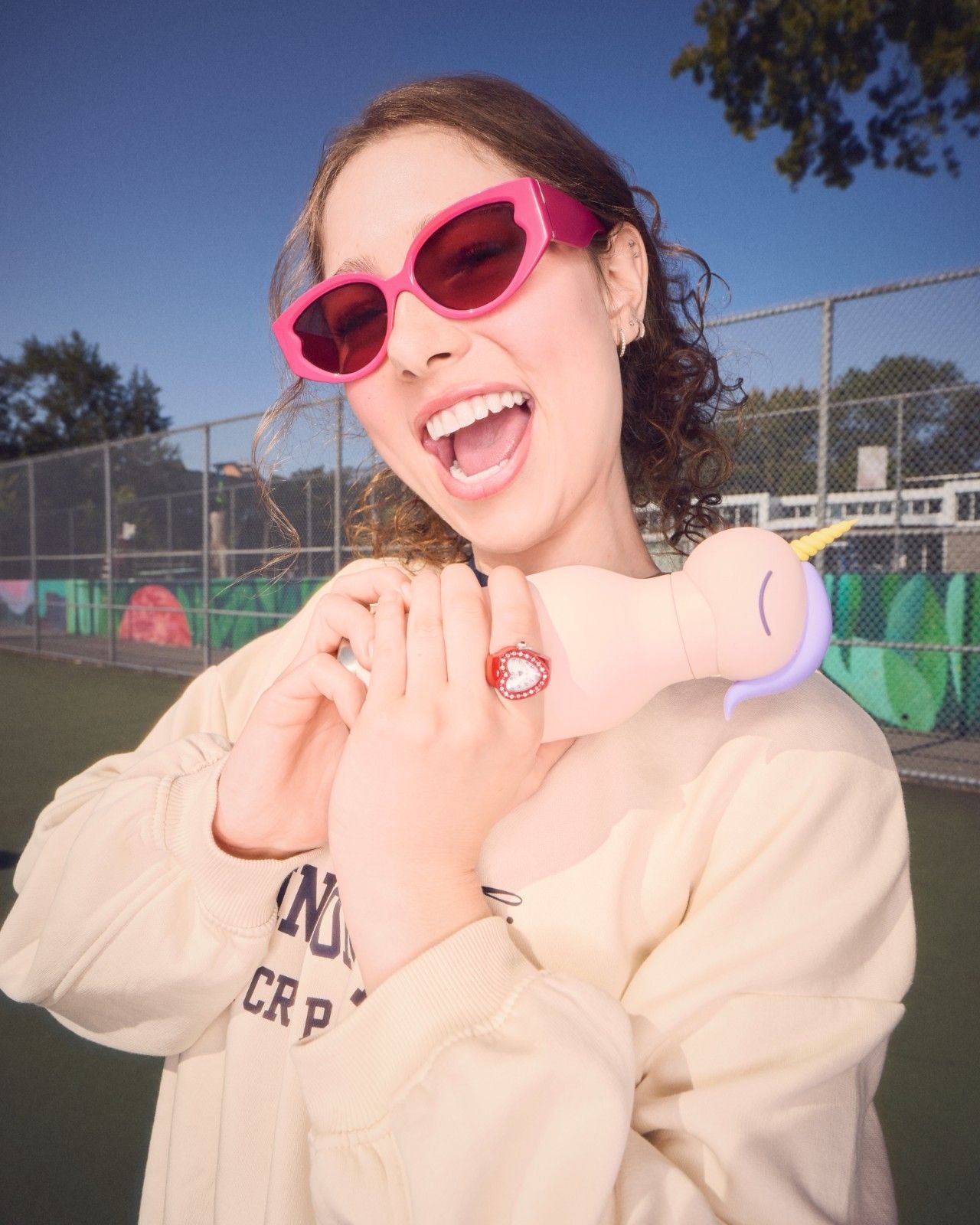 Asobu Bestie Bottle – różowa butelka termiczna 460 ml dla dzieci, uroczy wzór jednorożca, słomka, stal nierdzewna, izolacja termiczna.