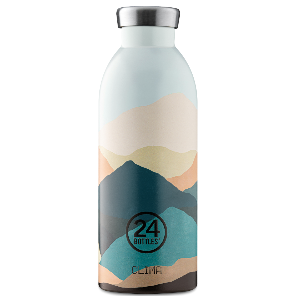 Butelka termiczna 24Bottles CLIMA– izolacja próżniowa, bez BPA, idealna do gorących i zimnych napojów, wzór: mountains