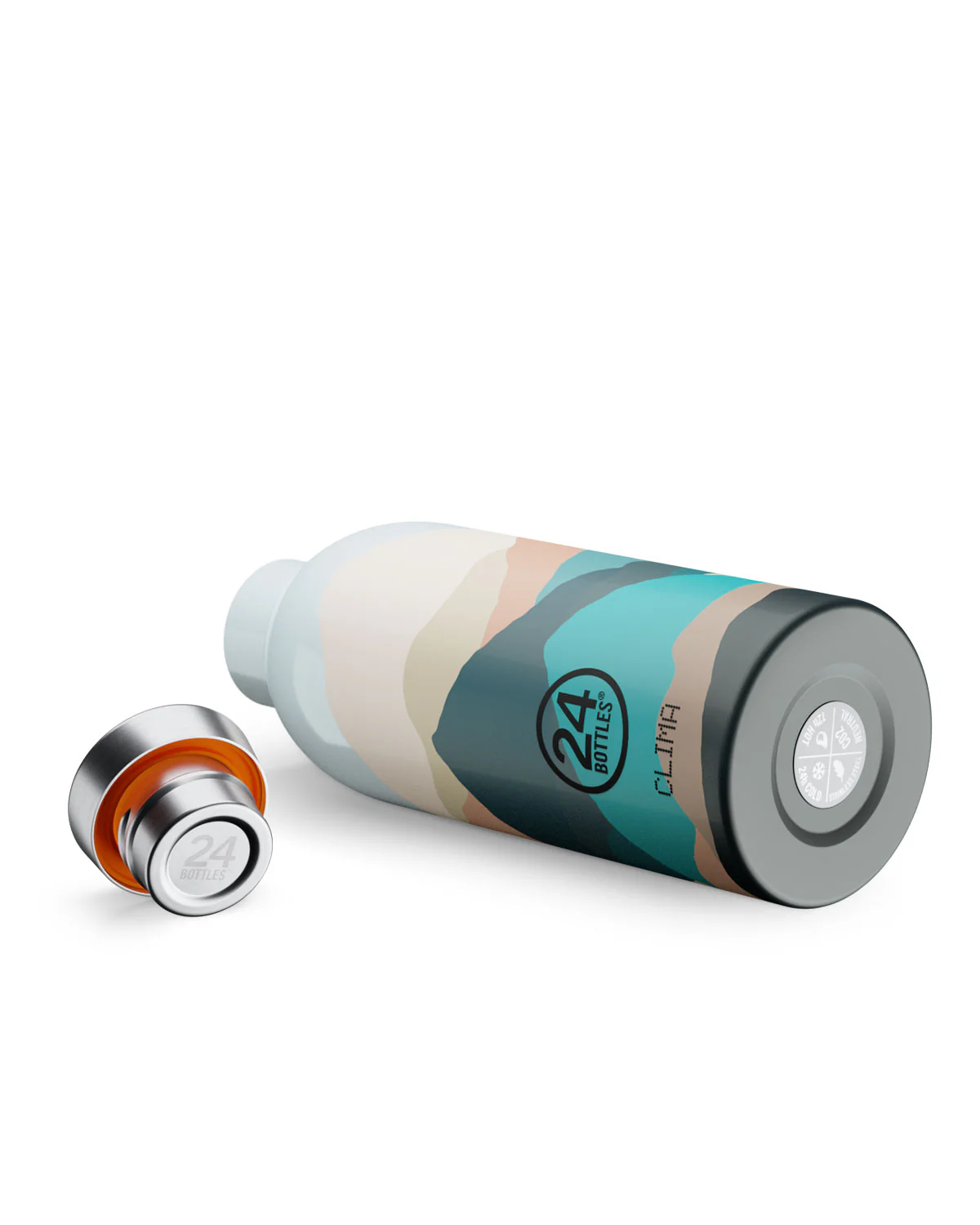 Butelka termiczna 24Bottles CLIMA– izolacja próżniowa, bez BPA, idealna do gorących i zimnych napojów, wzór: mountains