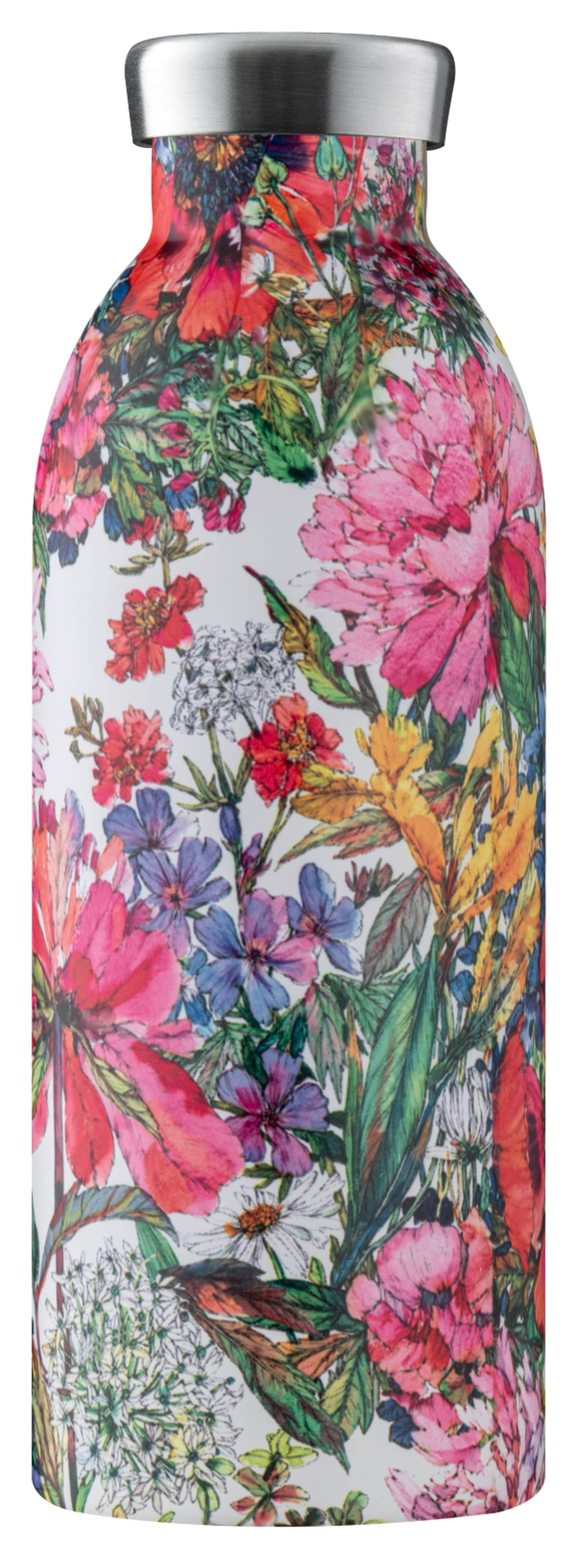 Butelka termiczna 24Bottles CLIMA– izolacja próżniowa, bez BPA, idealna do gorących i zimnych napojów, wzór: begonie