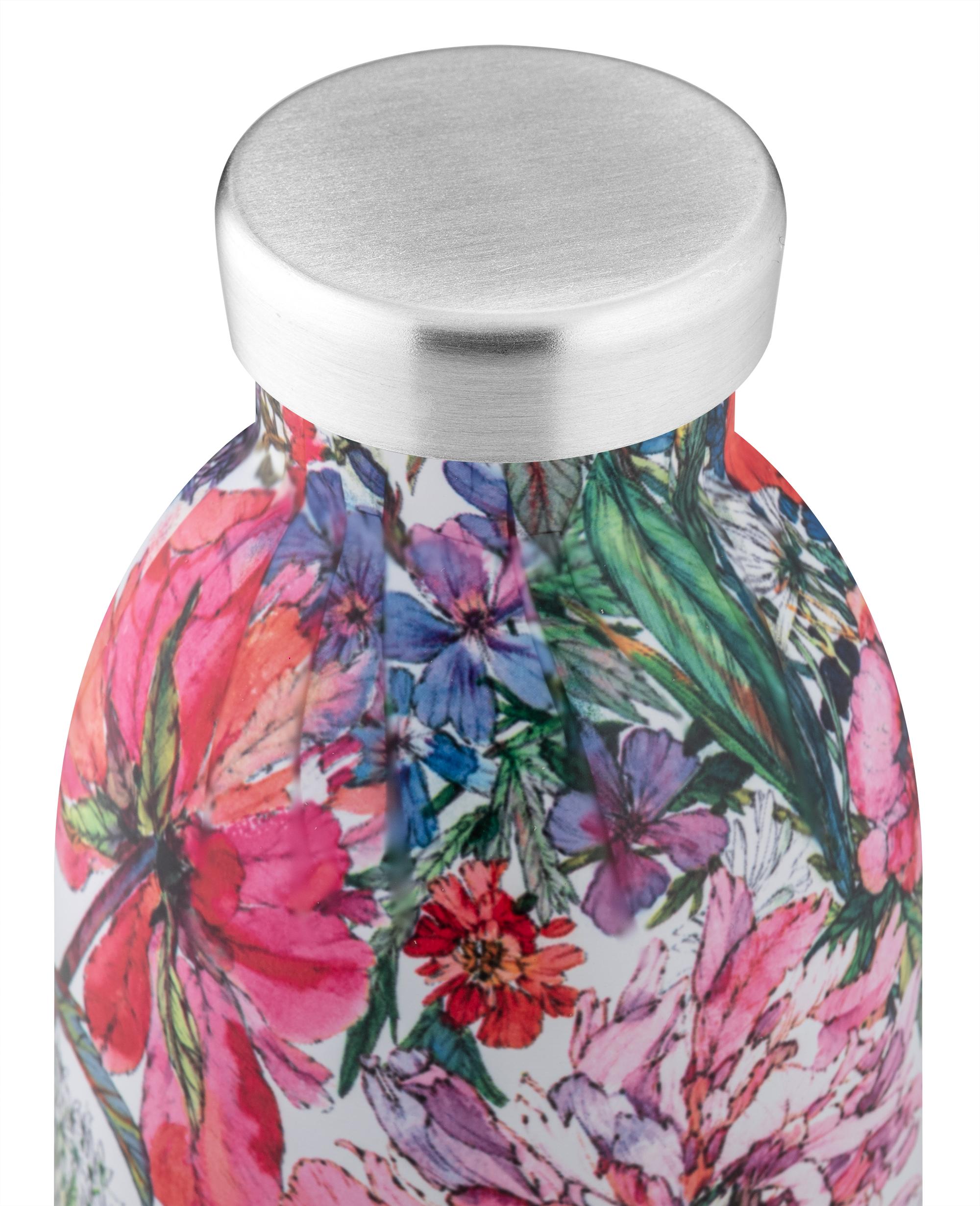 Butelka termiczna 24Bottles CLIMA– izolacja próżniowa, bez BPA, idealna do gorących i zimnych napojów, wzór: begonie