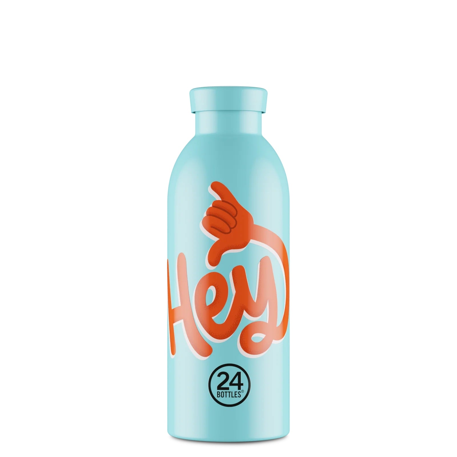 Butelka termiczna 24Bottles CLIMA 500 ml Hey! Blue – izolacja próżniowa, bez BPA, idealna do gorących i zimnych napojów, kolor: niebieski