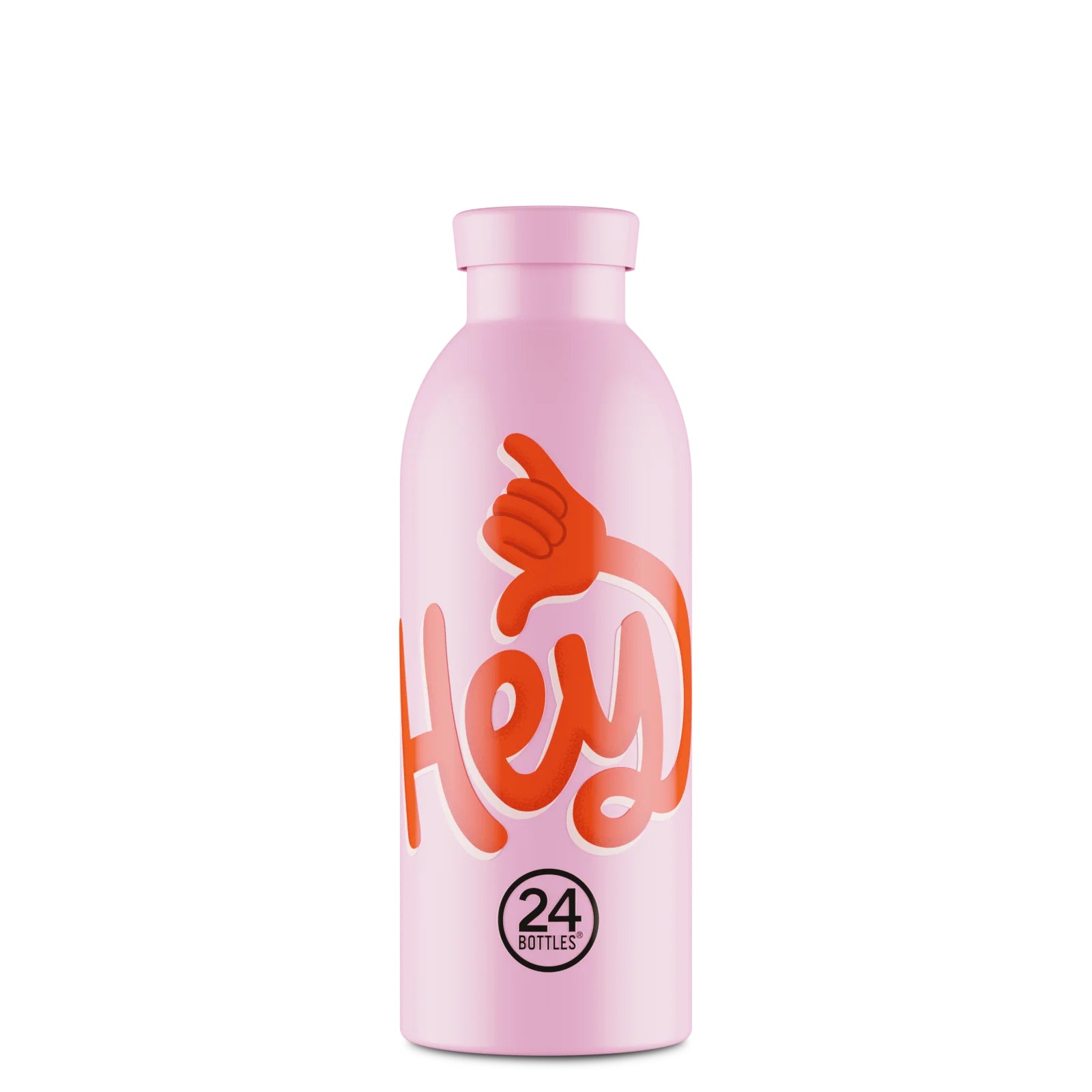 Butelka termiczna 24Bottles CLIMA 500 ml Hey! Pink – izolacja próżniowa, bez BPA, idealna do gorących i zimnych napojów, kolor: różowy