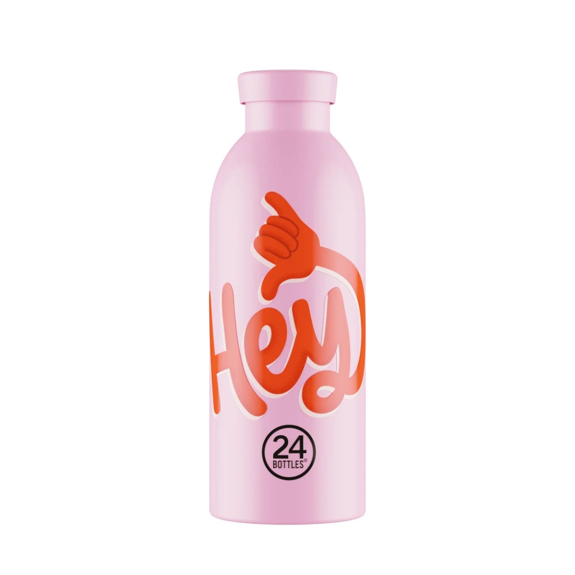 Butelka termiczna 24Bottles CLIMA 500 ml Hey! Pink – izolacja próżniowa, bez BPA, idealna do gorących i zimnych napojów, kolor: różowy