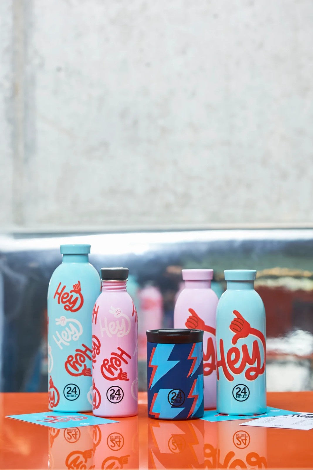 Butelka termiczna 24Bottles CLIMA 500 ml Hey! Pink – izolacja próżniowa, bez BPA, idealna do gorących i zimnych napojów, kolor: różowy