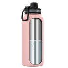 Wessper Thermosteel 1 l różowa – stalowa butelka termiczna, utrzymuje ciepło 12 h, zimno 24 h, 3 zakrętki, szczelna.