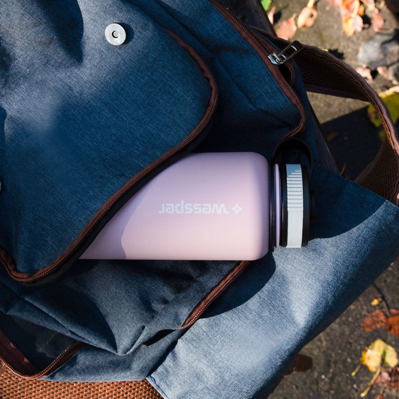 Wessper Thermosteel 1 l różowa – stalowa butelka termiczna, utrzymuje ciepło 12 h, zimno 24 h, 3 zakrętki, szczelna.