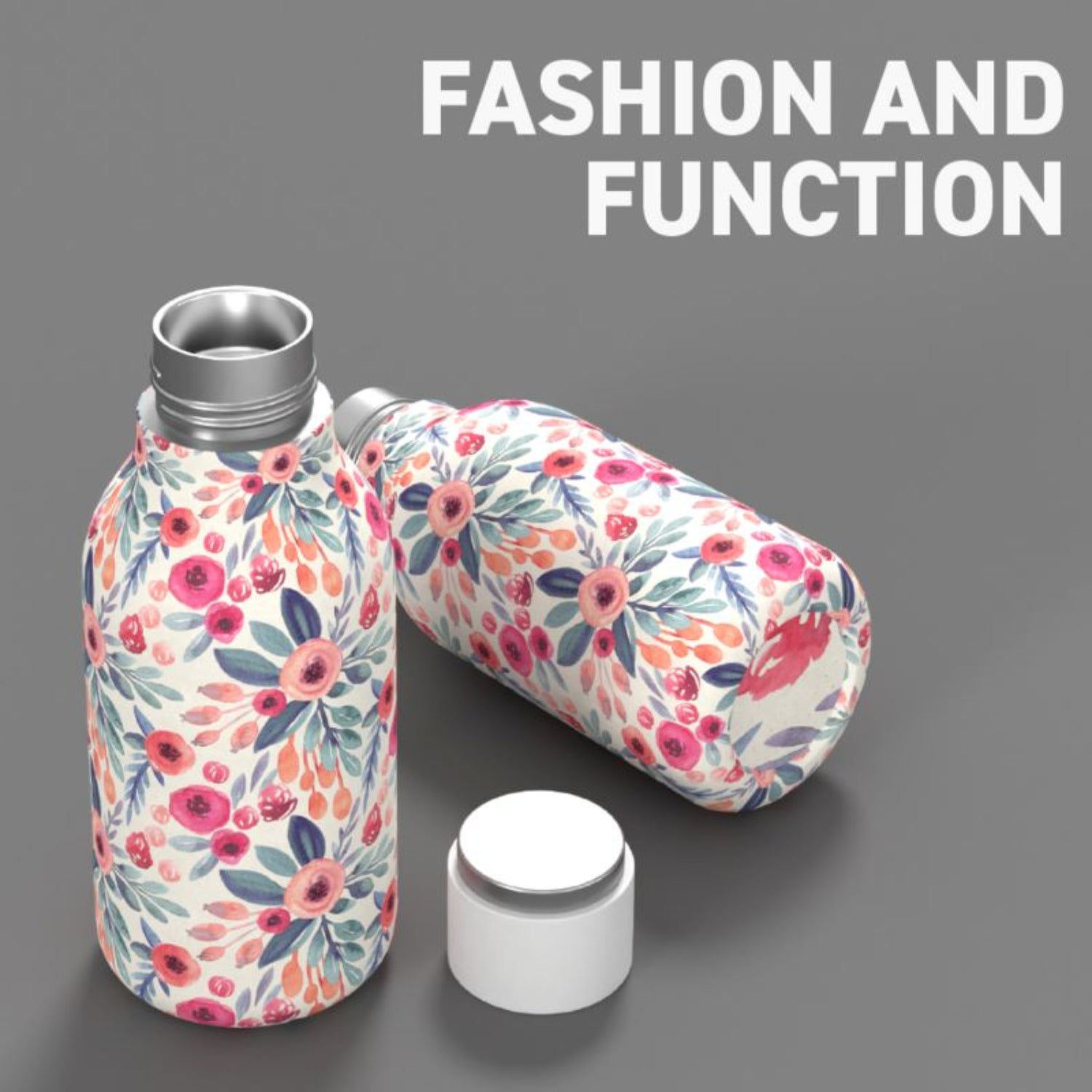 ASOBU Urban Floral – stylowa butelka termiczna, 24 h chłodu, trwała i bez BPA, idealna do miasta
