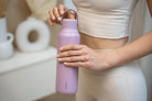 Pastelowa fioletowa butelka na wodę Ragsy Moshi 600 ml z ceramicznym środkiem