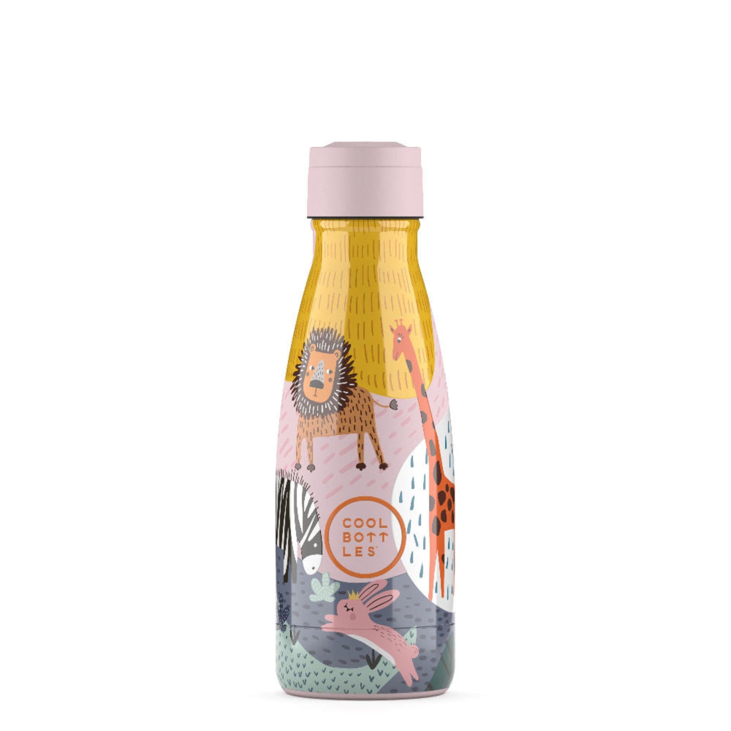 Cool Bottles Kids Savannah Kingdom – termiczna butelka dla dzieci, z ustnikiem, bez BPA, wzór: savana