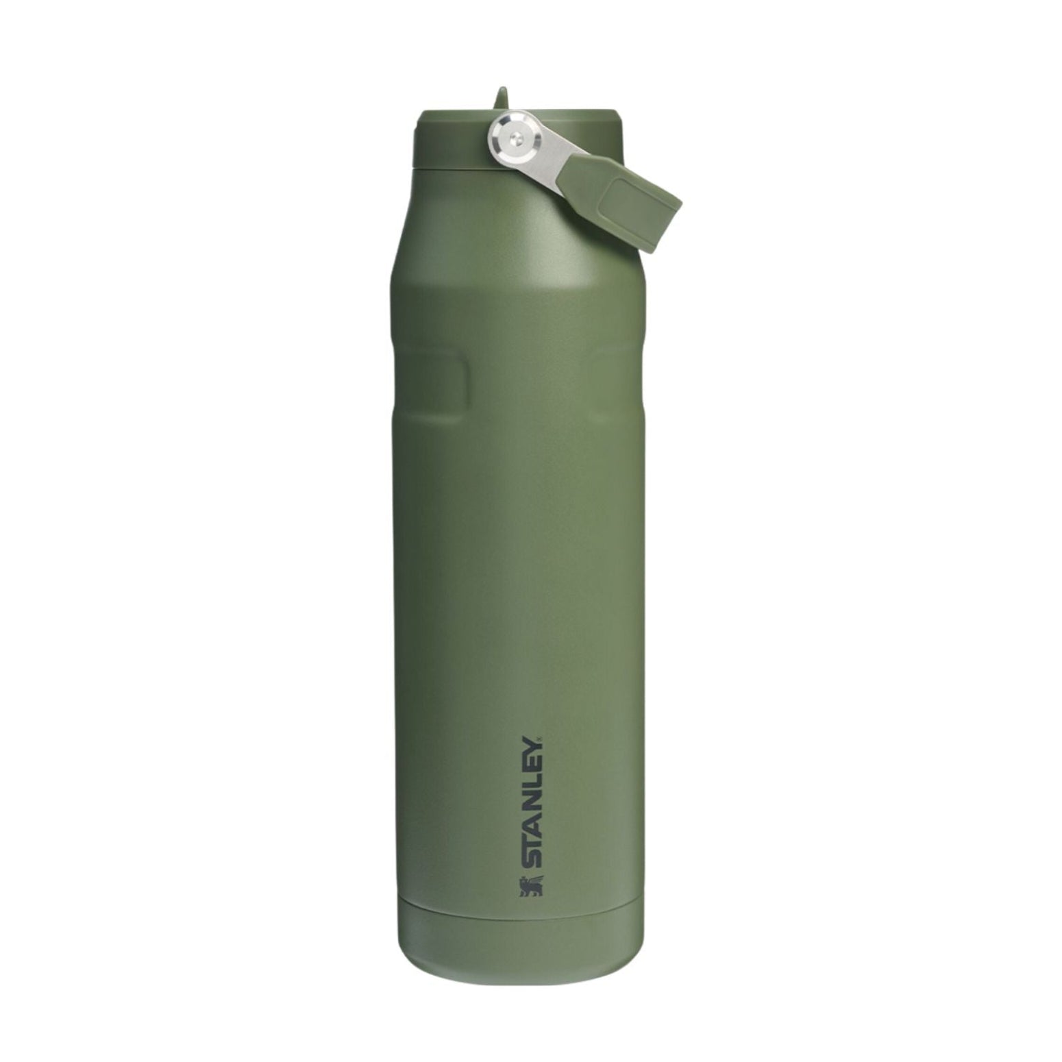 Zielona butelka termiczna Stanley IceFlow 1,06 l Dried Pine – sportowy design i długotrwałe chłodzenie